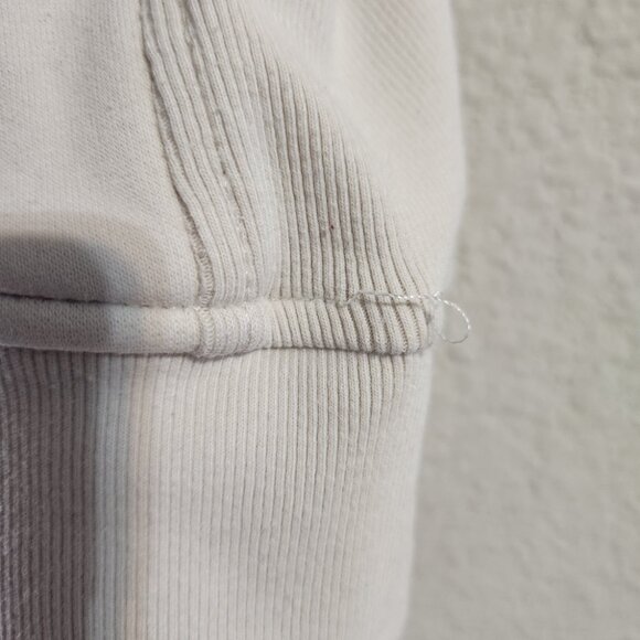 Athleta Forever Fleece 1/4 Zip Sweatshirt Bone Color size XL - Picture 9 of 11